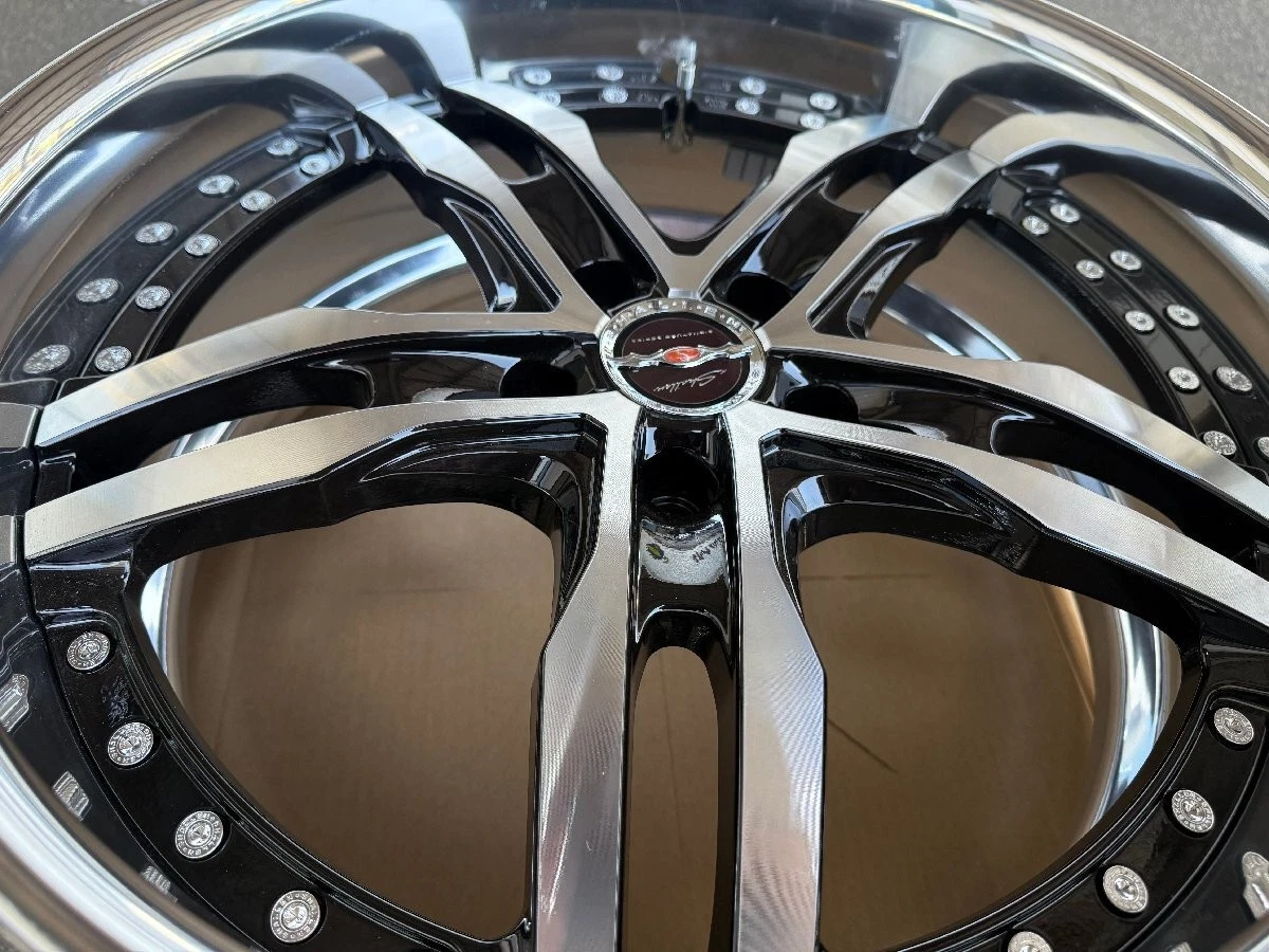 JDM Used 2Book 19AME Shallen XF-55 19x9.0J 5/114.3 +22 aluminum wheels No Tires - Image 3