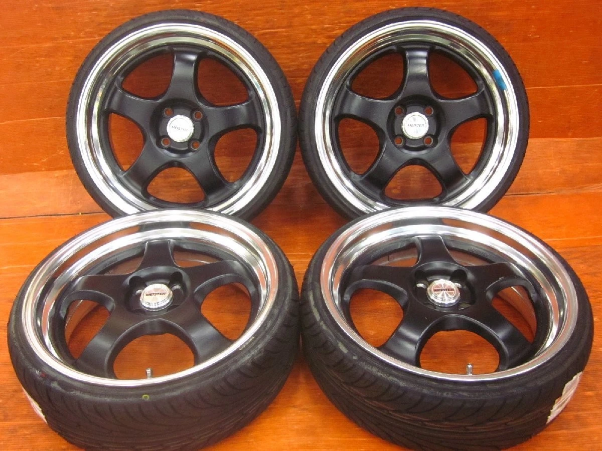 JDM Y4 WORK MEISTER S1R matblack 176.0J +31/6.5J +23 PCD100 4H NANKANG No Tires