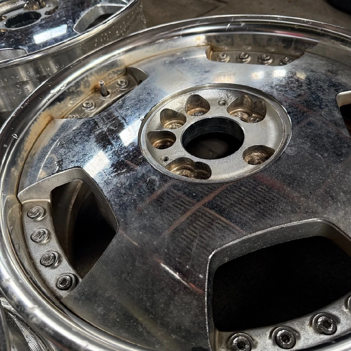 JDM Wheels only: WORK Euroline Dish 18" deep rims. WORK No Tires - Image 3