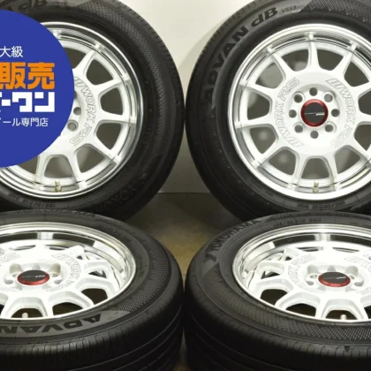 JDM Used WORK 4Book set 156.5J x 15 +42 PCD 100 185/60R15 84H wheels w No Tires