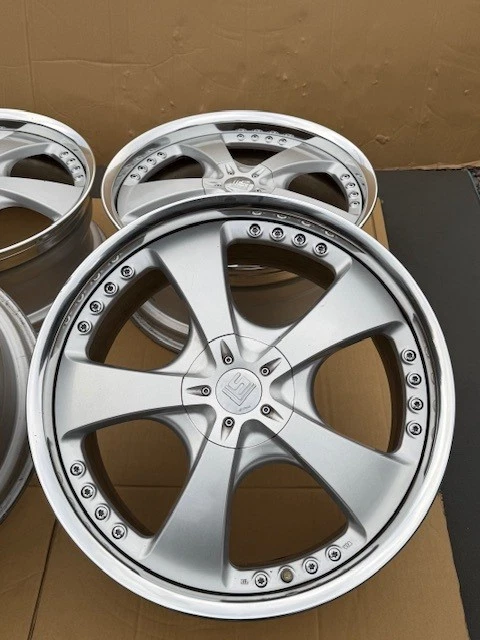 JDM Used WORK LS 105 209J +50 PCD114.3 Wheel Set for Crown Mark X Alph No Tires - Image 4