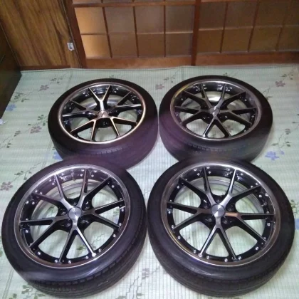 JDM WEDS Maverick 905S 8J x 19 5H/114.3 +43 Black/Polished LO Disc wit No Tires