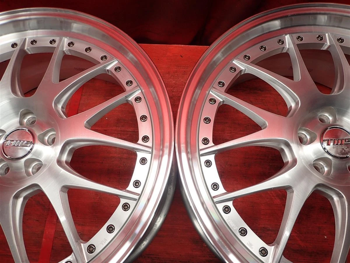 JDM Used 2-Piece Set of TWS EXlete107M Wheels 20x8.5J 5/100 ja20 No Tires - Image 7