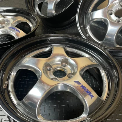 JDM WORK Meister S1R 4Wheels no tires 17x6.5+30 7+25 4x100 No Center Caps