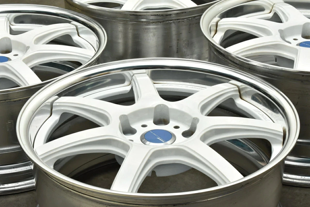 JDM Used WORK 4Book Wheel Set 188.5J x 18 +38 PCD 120 Wheels only No Tires - Image 3