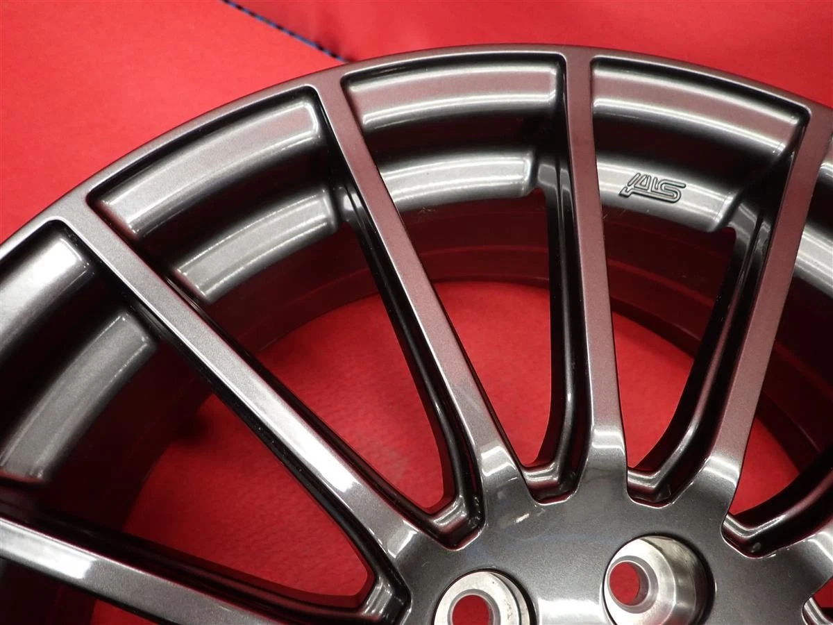 JDM Used SUBARU STi 15-spoke wheels 4Book 7J 18PCD100 5x48 offset 56mm No Tires - Image 9