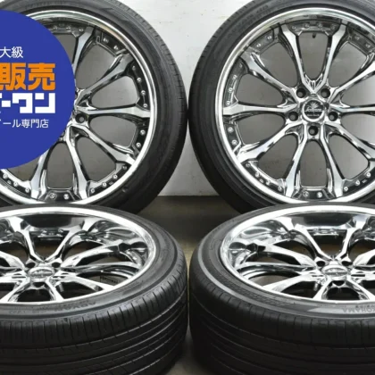 JDM Used WEDS 4-Book Set 219.0J x 21+17 PCD 120 245/40R21 100Y with Yo No Tires