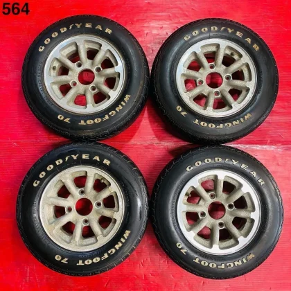 JDM Watanabe 12-inch 5.5JJ? PCD 120 H4 GOOD YEAR WINGFOOT 70 175/70HR1 No Tires