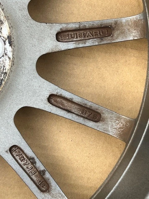 JDM Used Subaru Impreza WRX STI genuine wheels 177J ET48 5x100 bolt pa No Tires - Image 9