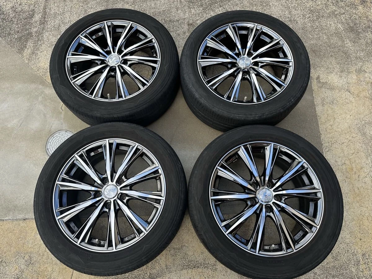 JDM Used Leonis Weds WX 177.0j +42 114.3 5H LEONIS NITTO 225/50R17 Cro No Tires - Image 8