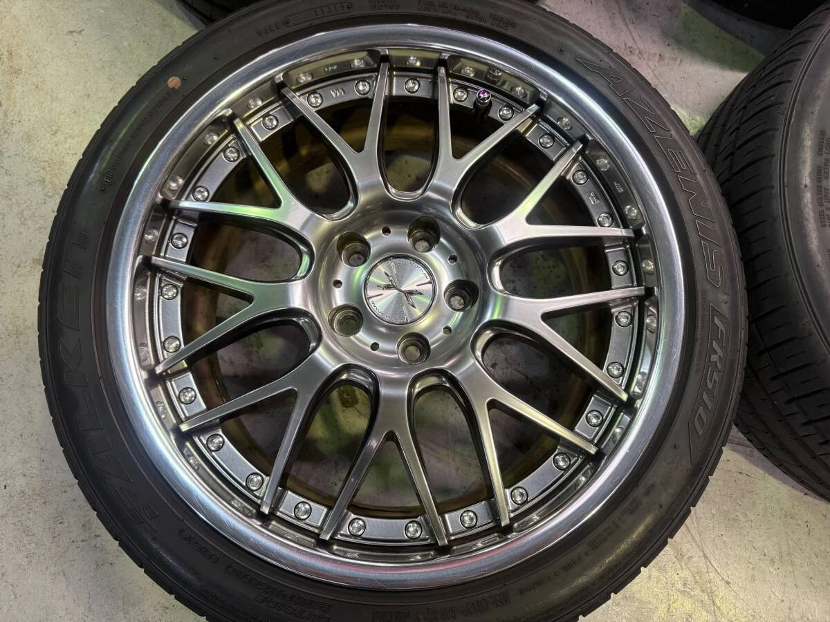 JDM Used Weds Maverick 709M wheels 188J 9J +48 offset 5x112 bolt patte No Tires - Image 4