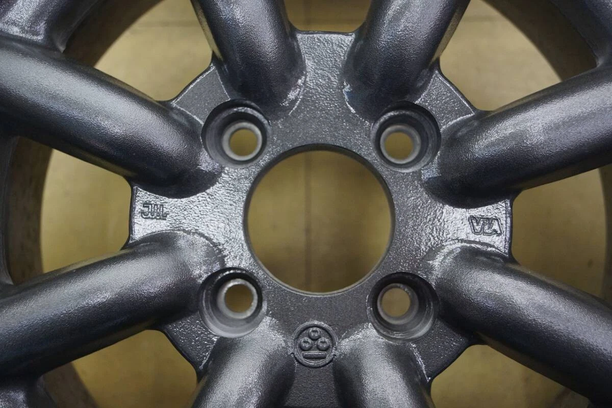 JDM Used Wheel and Tire Set: 14 Watanabe Eight-Spoke F8F 4H100 6J+35 2 No Tires - Image 6