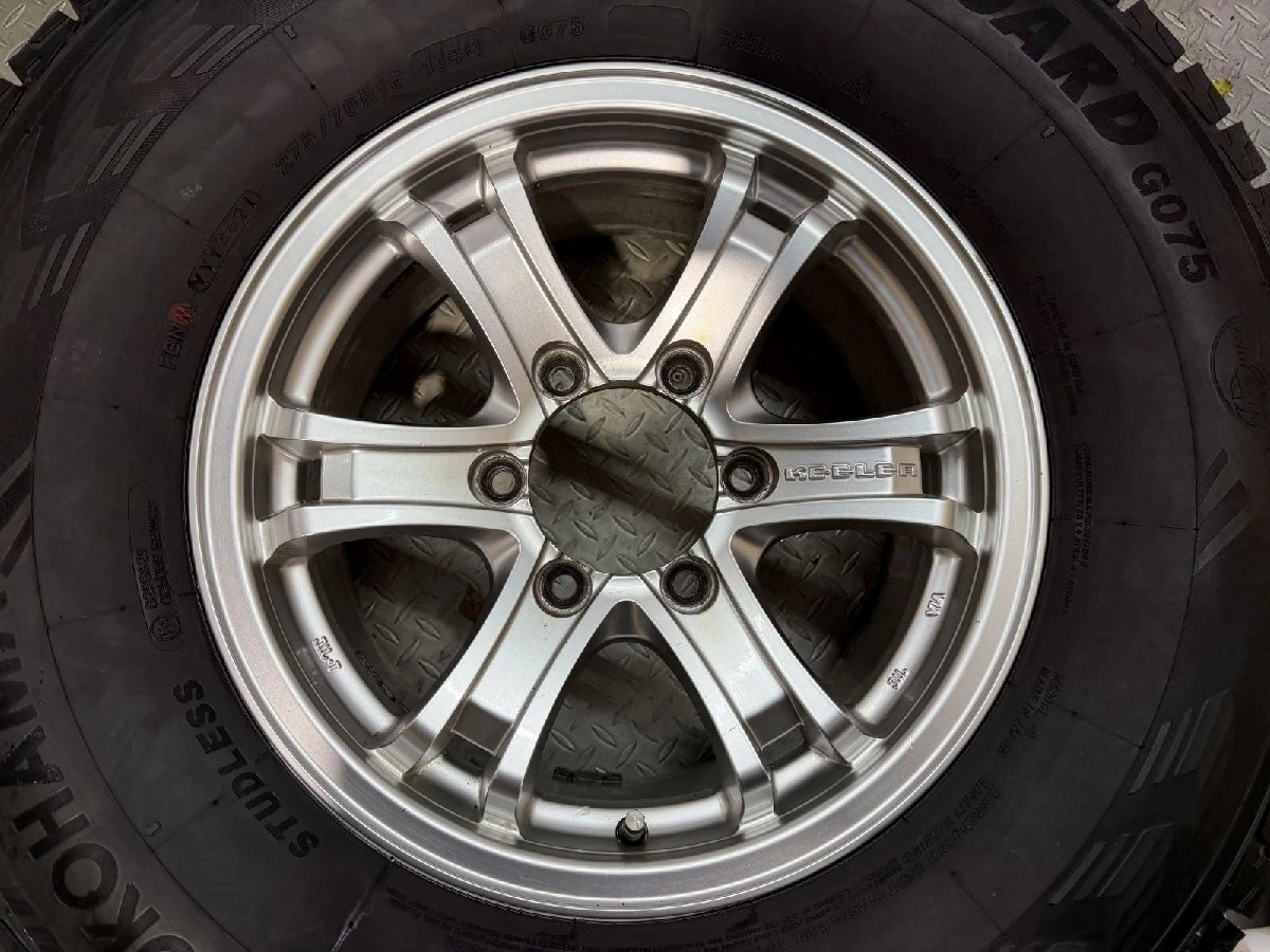 JDM YOKOHAMA G075 275/70R16 Studless Tires Weds KEELER 167J6HPCD139.7+ No Tires - Image 4