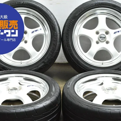 JDM Used WORK 4Book set 166.5J x 16 +48 PCD 100 195/50R16 84V wheels w No Tires