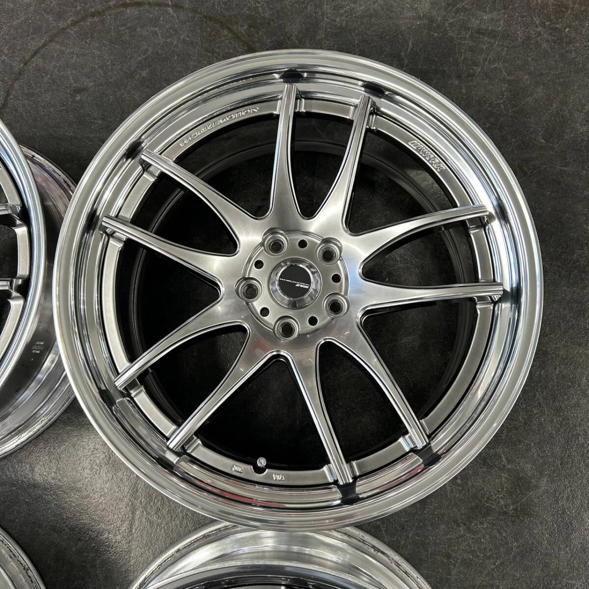 JDM Used WORK Emotion CR UWH21 wheels 2-piece 20-inch 8.5J+32 offset 9 No Tires - Image 4