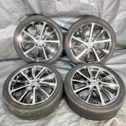 JDM Weds Kranze Vishnu 176.5J+40 PCD100 4H Chrome Plated Wheels 205 45 No Tires