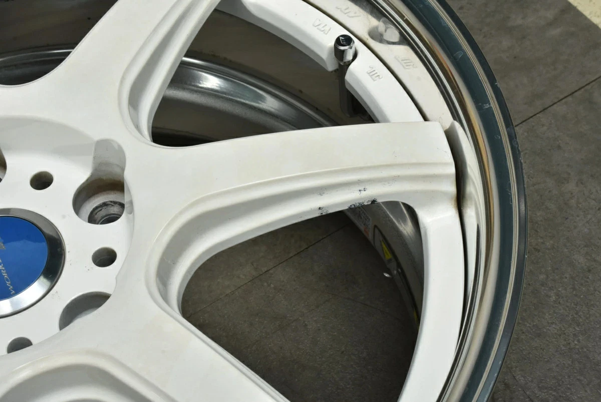 JDM Used WORK 4Book Wheel Set 188.5J x 18 +38 PCD 120 Wheels only No Tires - Image 10