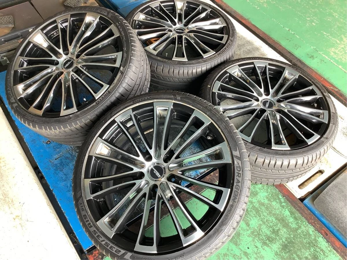 JDM Used Weds ZEA 19x8J 5H 114.3 +50 4Book 235/35R19 Odyssey Tires for No Tires - Image 9