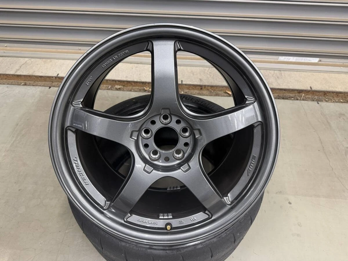 JDM Used AME TRACER GT-V 189.5J +45 PCD100 5-lug 4-wheel set for GR86 No Tires - Image 3