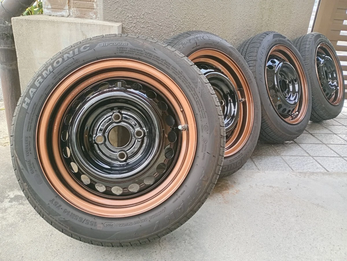 JDM Used Honda genuine iron chin contractor painting 155/65R14 5.5J hu No Tires