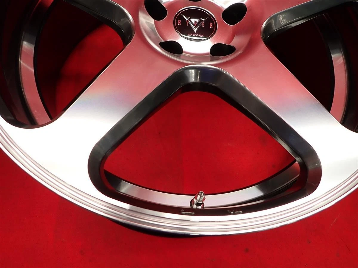 JDM Used WORK RYVER Raybar S005 wheels 4Book 8.5J 20PCD114.3 5x114.3 b No Tires - Image 10