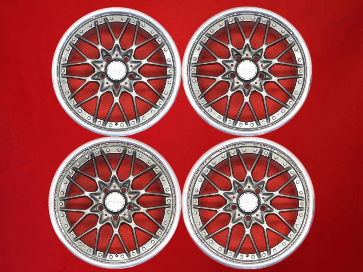 JDM Used WEDS LINEARETTA Linearetta Mesh wheels 4Book 8/9J 17PCD114.3 No Tires