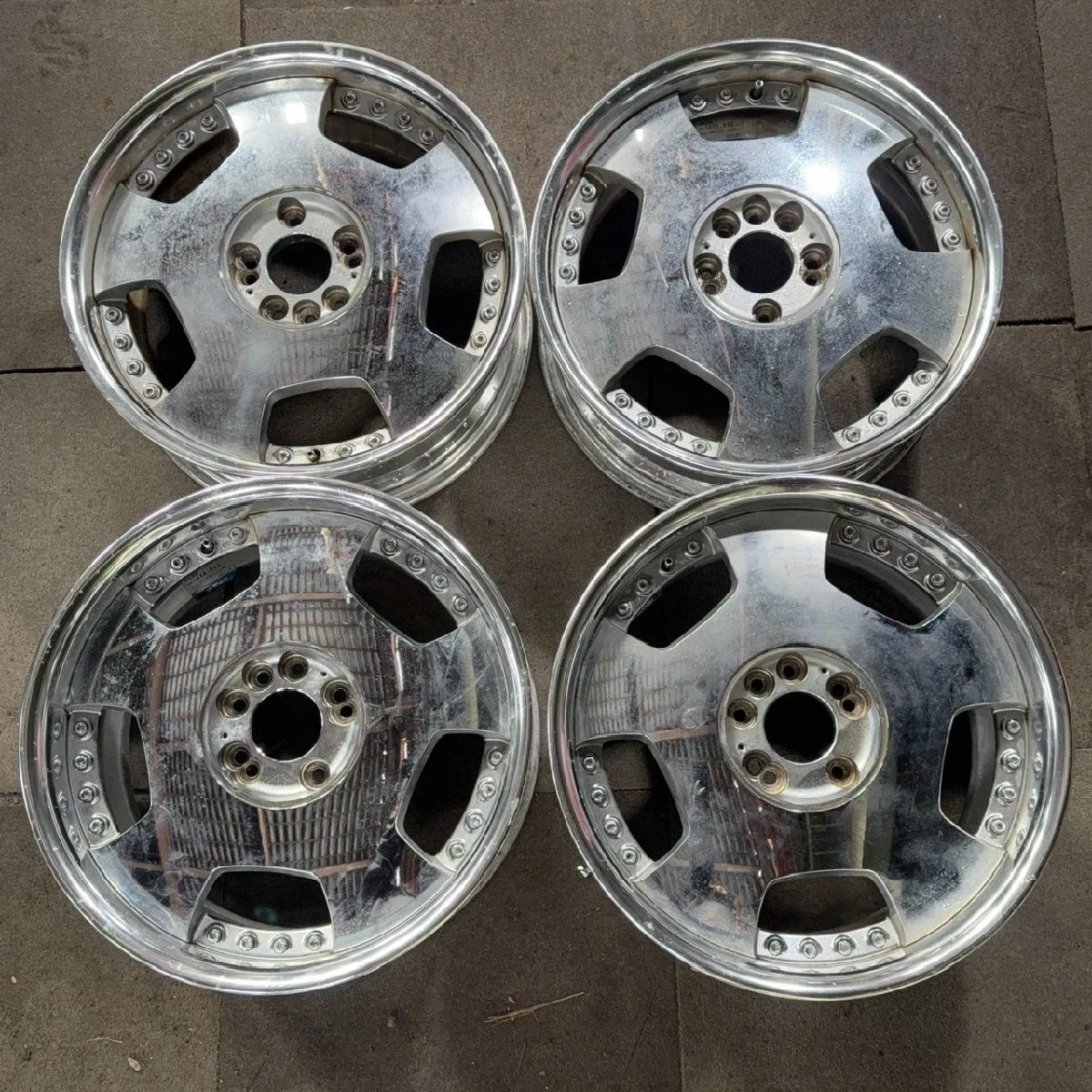 JDM Wheels only: WORK Euroline Dish 18" deep rims. WORK No Tires