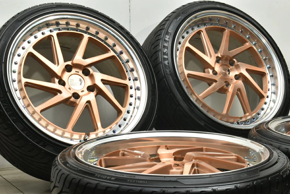 JDM Used Leonhard 4-Book Set 199.0J x 19 +44 PCD 114.3 225/40R19 93V w No Tires - Image 3