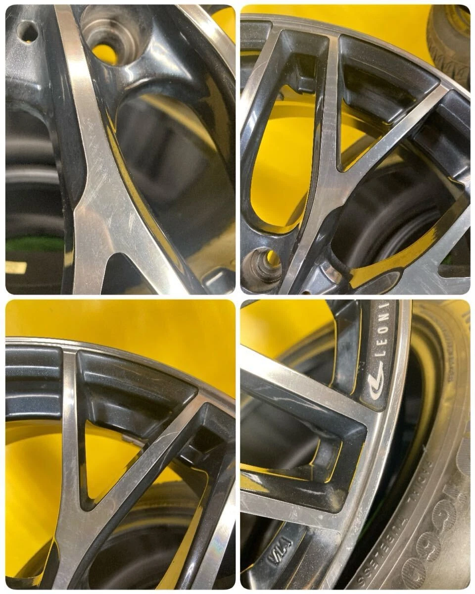 JDM Used Weds Leonis MX Aluminum Wheels 177.0J +47 5x114.3mm Black Pol No Tires - Image 4