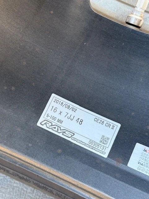 JDM "Very good condition" RAYS 16CE28 VOLKRACING CE28 CR11 PCD100 Mono No Tires - Image 5