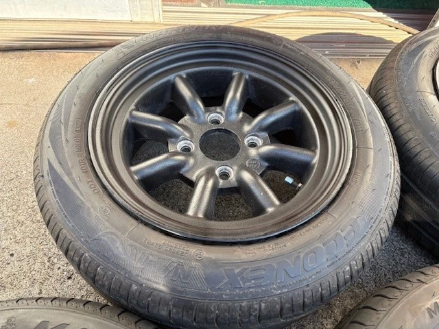 JDM Used RS Watanabe 4-lug 6.5J-14 B 2-piece set 6J-14 2-piece set mat No Tires - Image 4