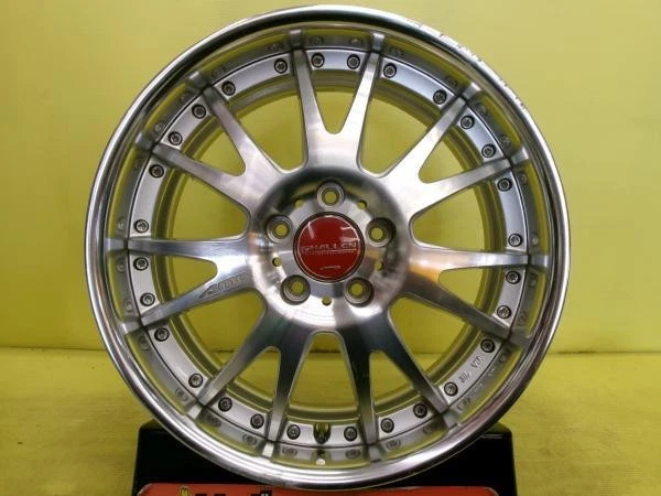 JDM Used Kyoho SHALLEN MX 8.0J 185/114.3 +43 silver polished crown whe No Tires - Image 4