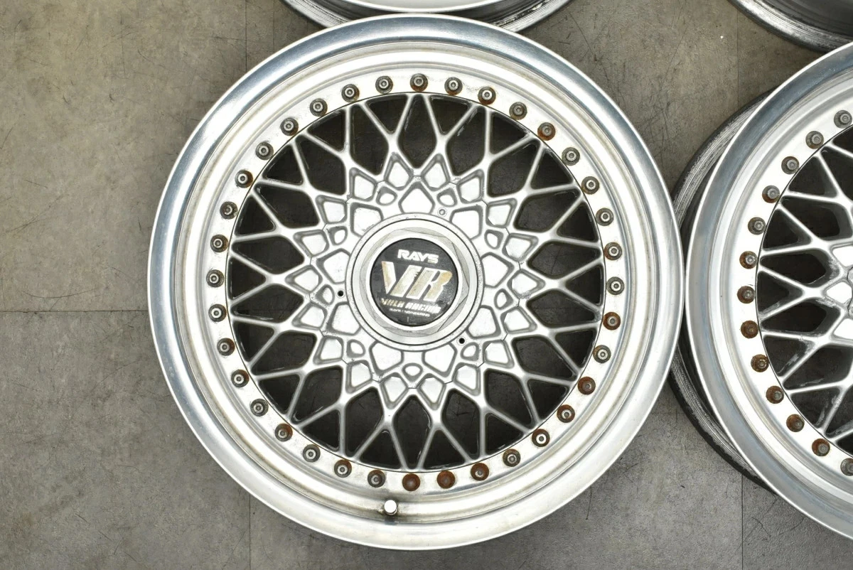 JDM Used RAYS 4Book Wheel Set 156.5J x 15 +44 PCD 114.3 Wheels only No Tires - Image 4