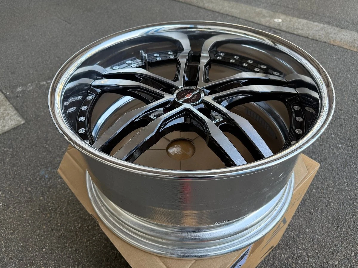 JDM Used 2Book 19AME Shallen XF-55 19x9.0J 5/114.3 +22 aluminum wheels No Tires - Image 2