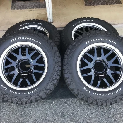 JDM Used Tire and Wheel Set: RAYS A LAP-07X Black with Rim DC 8.0J-18 No Tires