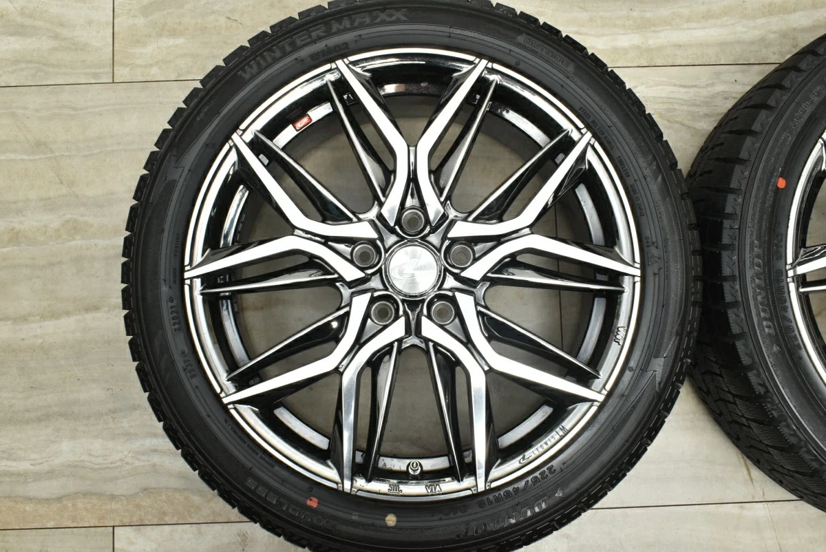 JDM Used WEDS 4-Book Wheel Set 187.0J x 18 +55 PCD 114.3 225/45R18 91Q No Tires - Image 3