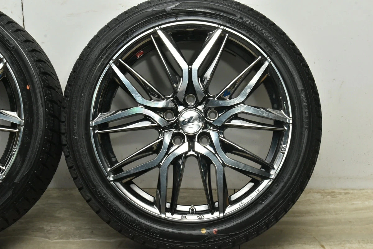 JDM Used WEDS 4-Book Wheel Set 187.0J x 18 +55 PCD 114.3 225/45R18 91Q No Tires - Image 6