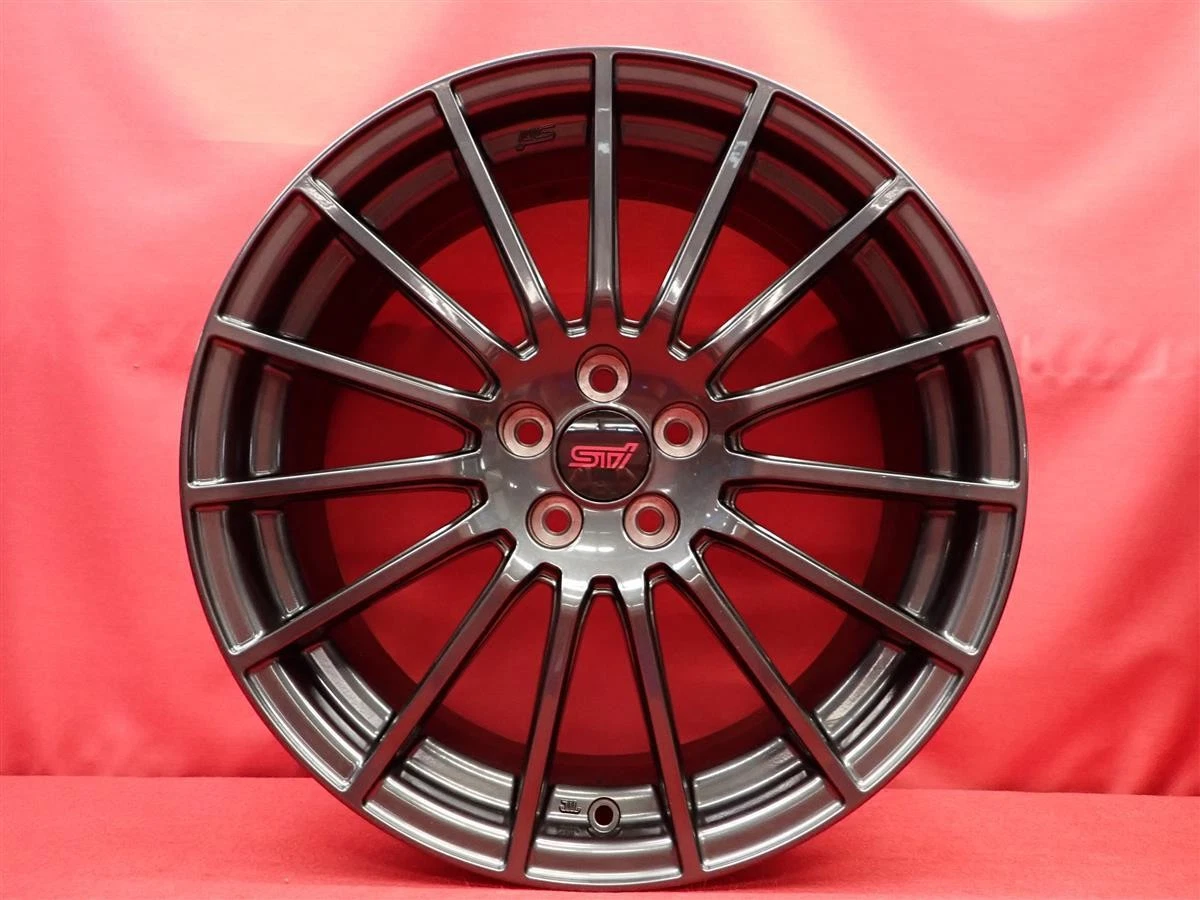 JDM Used SUBARU STi 15-spoke wheels 4Book 7J 18PCD100 5x48 offset 56mm No Tires - Image 7