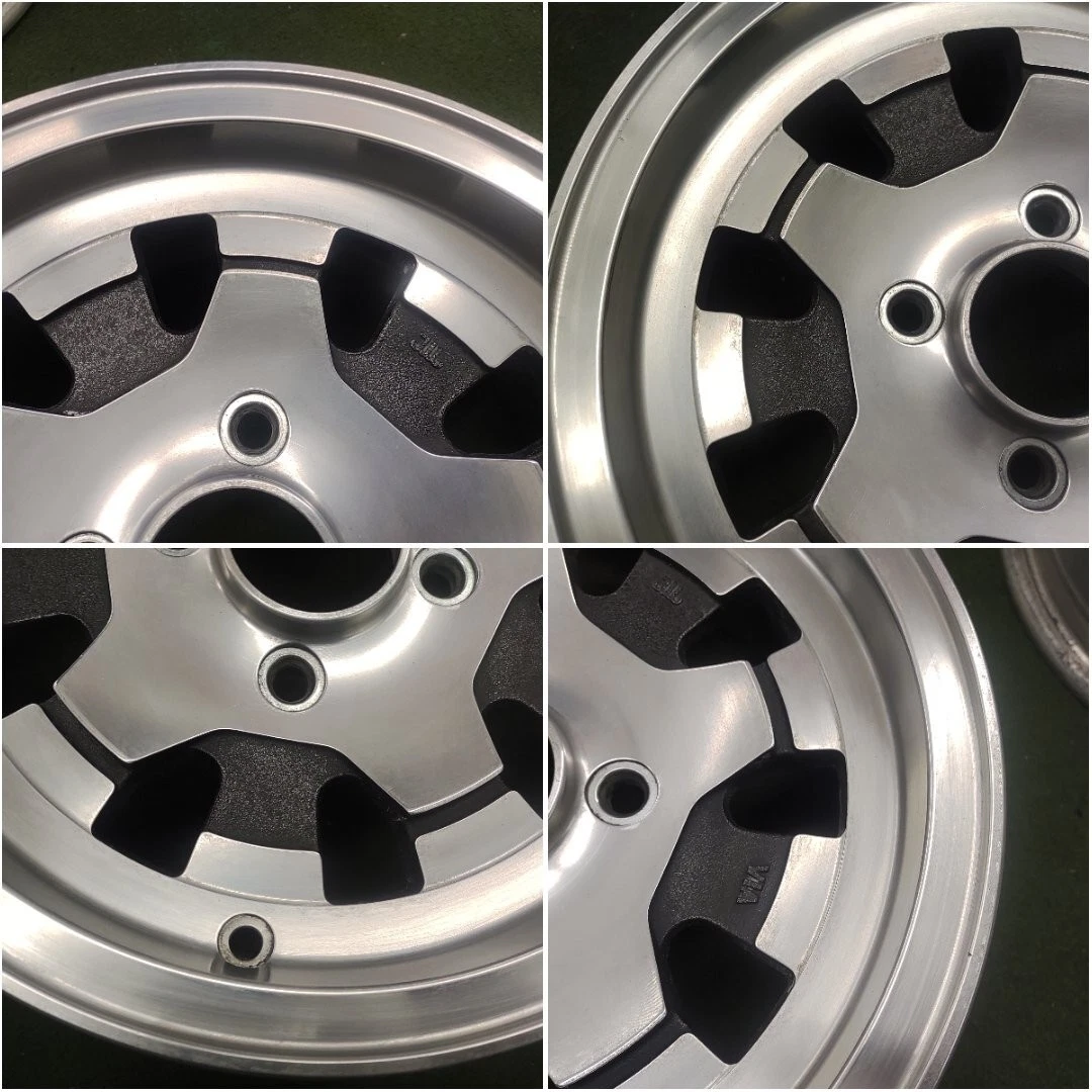 JDM Used Asahi ami aluminum wheels for older cars 1414x5.5J ET +15 PCD No Tires - Image 10