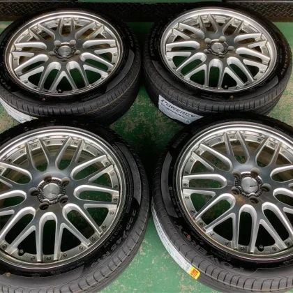 JDM Used WORK Lanvec LM1 19x7.5J 5H 114.3 +53 4-wheel set mesh wheels No Tires