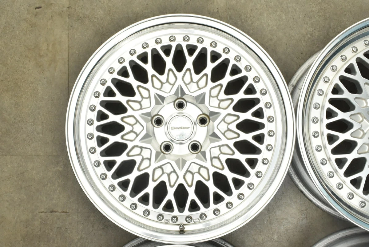 JDM Used WORK 4Book Wheel Set 198.5J x 19 +45 PCD 112 Wheels only No Tires - Image 6