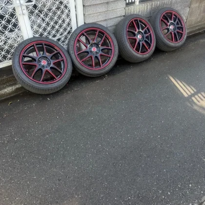 JDM Used Work Emotion Extreme Kurenai 17-inch tire with burly grooves No Tires