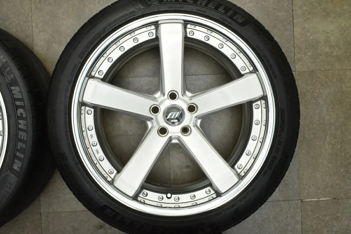 JDM Used WORK 4Book set 209.5J x 20 +25 PCD 112 265/40ZR20 104Y with M No Tires - Image 5