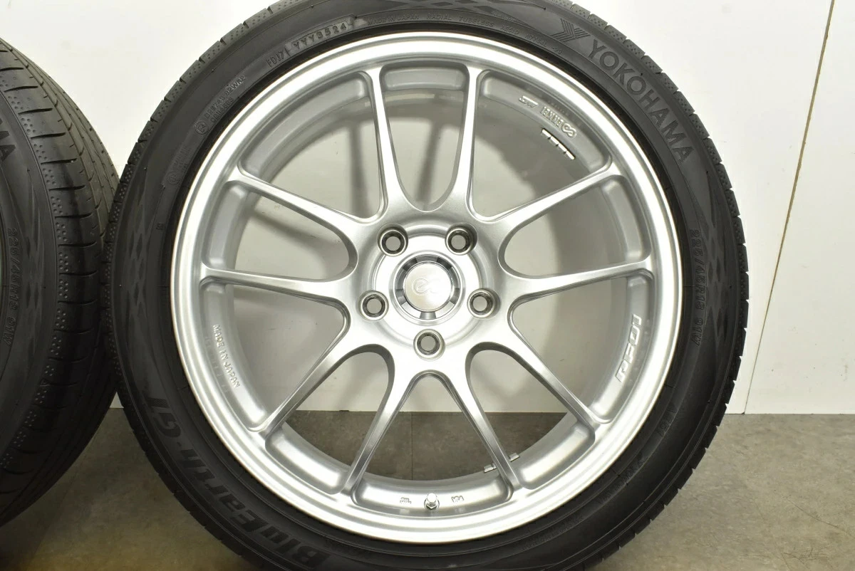 JDM Used ENKEI 4-Book Set 187.5J x 18 +45 PCD 114.3 225/45R18 91W with No Tires - Image 7