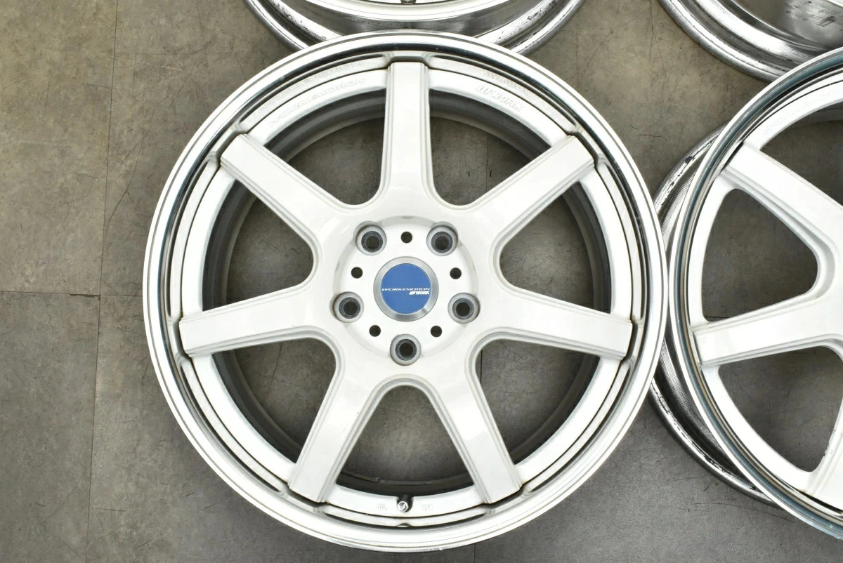 JDM Used WORK 4Book Wheel Set 188.5J x 18 +38 PCD 120 Wheels only No Tires - Image 4