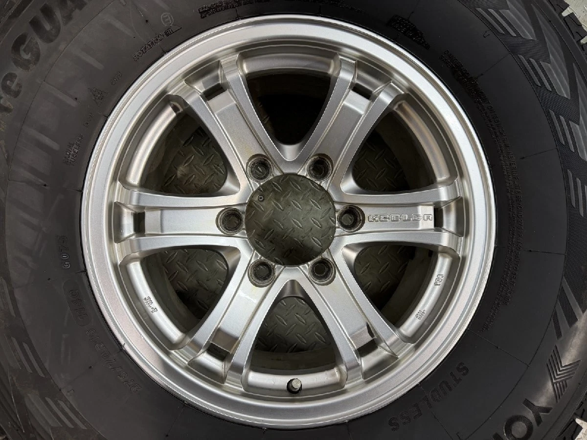 JDM YOKOHAMA G075 275/70R16 Studless Tires Weds KEELER 167J6HPCD139.7+ No Tires - Image 2