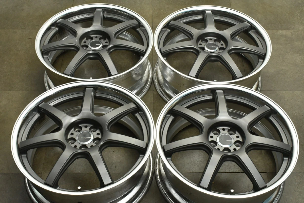 JDM Used WORK 4Book Wheel Set 198.0J x 19 +45 PCD 100 Wheels only No Tires - Image 2