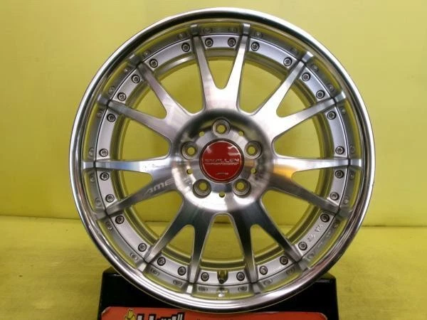 JDM Used Kyoho SHALLEN MX 8.0J 185/114.3 +43 silver polished crown whe No Tires - Image 6
