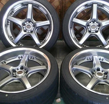 JDM W274RAYS VR-GTS F:9.5J +43 R:10.5J +28 PCD:114.3-5H bridgestone PO No Tires