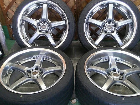 JDM W274RAYS VR-GTS F:9.5J +43 R:10.5J +28 PCD:114.3-5H bridgestone PO No Tires
